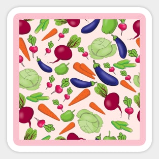 bright colored vegetables Sticker